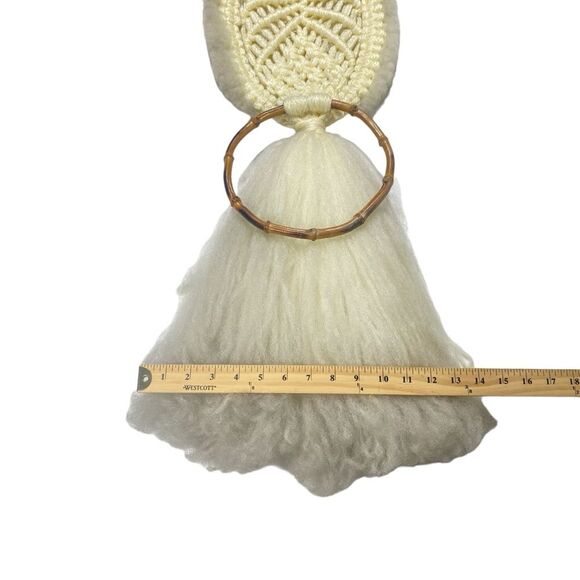 Large Macrame Owl Hanging Vintage Retro 70s Handmade Mid-Century Modern MCM - Picture 13 of 14